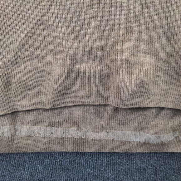 Madewell Womens Knit Sweater Dress Tan Small Long Sleeve Raglan Side Slit Hi-Low - Picture 5 of 13